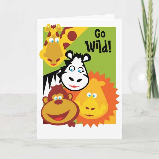 Wild Thing - Safari Birthday Card (Front)
