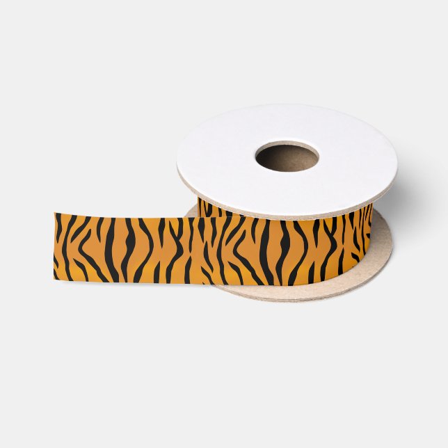 Wild Thing Tiger Stripes Satin Ribbon (Spool)