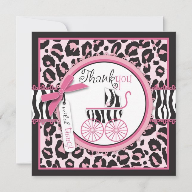 Wild Thing TY Square Thank You Card (Front)