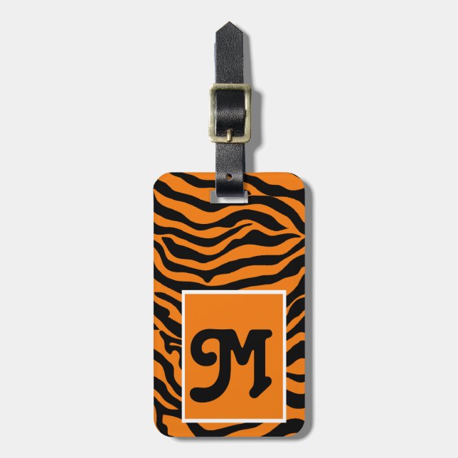 Wild Thing Zebra Print Personalised Luggage TagFun Tag (Front Vertical)