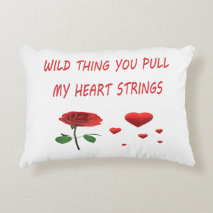 Wild things and hearts love and romance decorative cushion