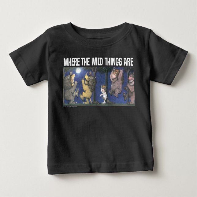 Wild Things and Max Dancing in Moonlight Baby T-Shirt (Front)