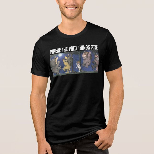 Wild Things and Max Dancing in Moonlight Tri-Blend Shirt (Front)