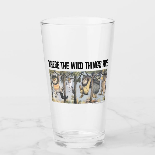 Wild Things and Max Swinging From Trees Glass (Front)