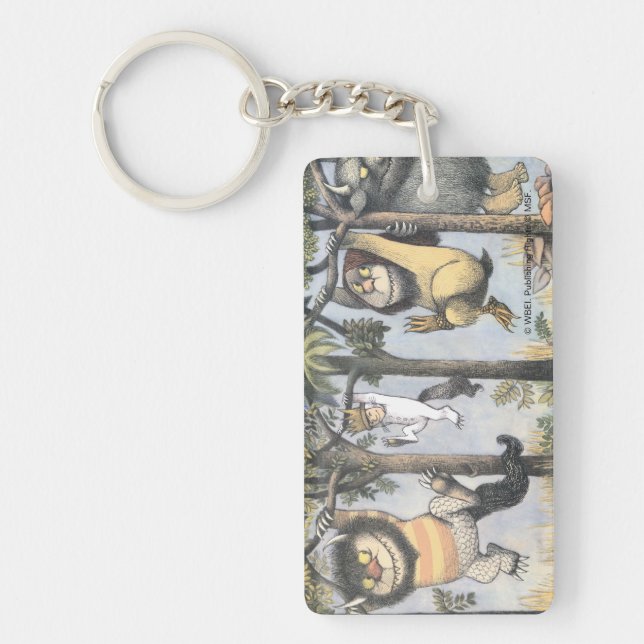 Wild Things and Max Swinging From Trees Key Ring (Front)