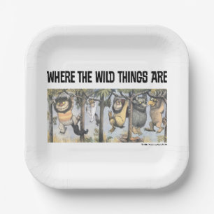 Wild Things and Max Swinging From Trees Paper Plate