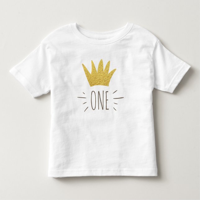 Wild Things Gold Crown Birthday T Shirt Boy (Front)