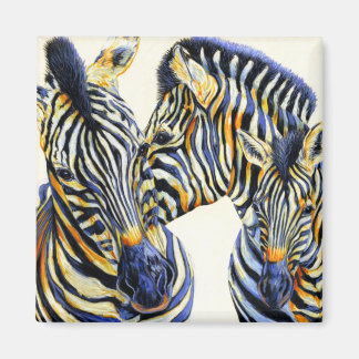 Wild Things - Vibrant Zebras Magnet