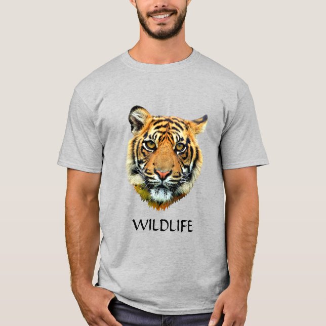 Wild Tiger Animal Face T-Shirt (Front)