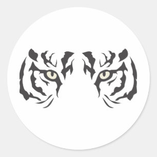 Wild Tiger Eyes Classic Round Sticker