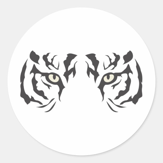 Wild Tiger Eyes Classic Round Sticker (Front)