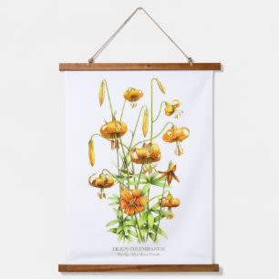 Wild Tiger Lilies Floral Botanical Art Hanging Tapestry