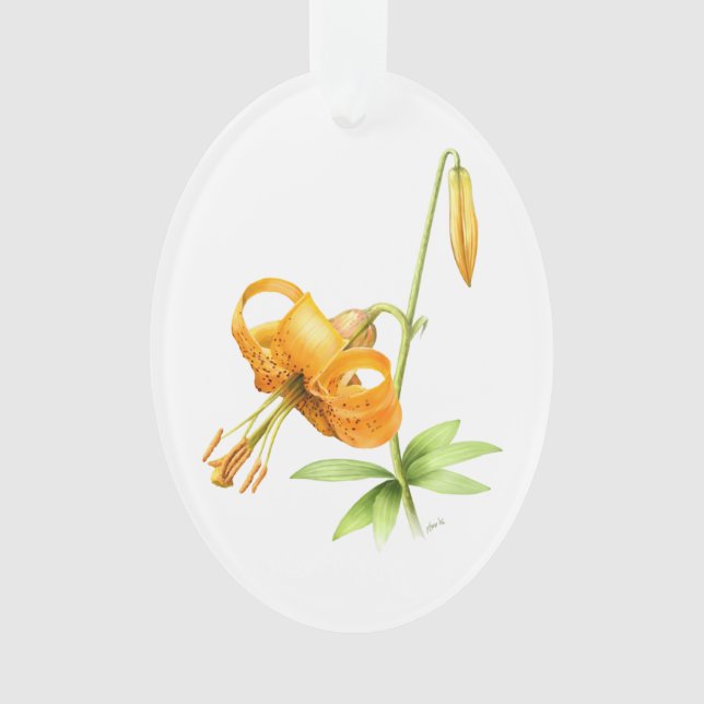 Wild Tiger Lily Ornament (Front)