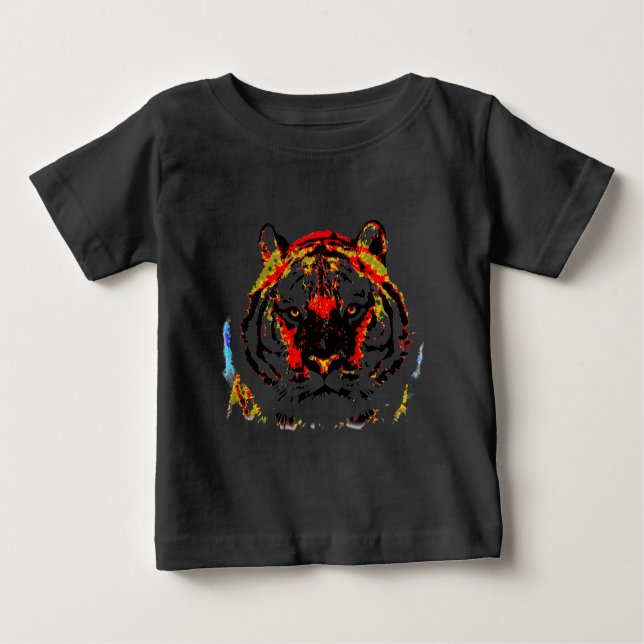 Wild Tiger Pop Art Baby T-Shirt (Front)