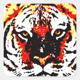 Wild Tiger Square Sticker