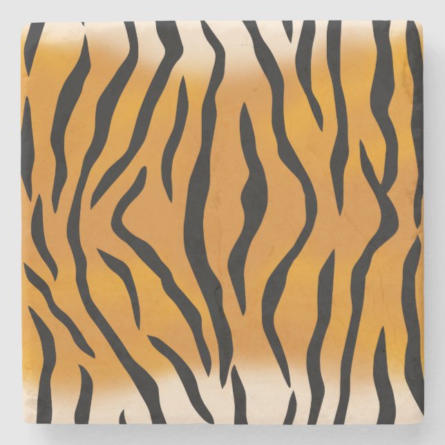 Wild Tiger Stripes Stone Coaster (Front)