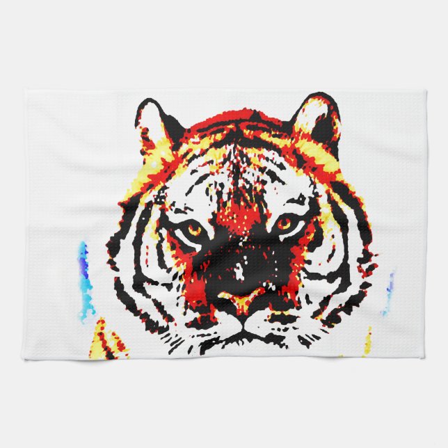 Wild Tiger Tea Towel (Horizontal)