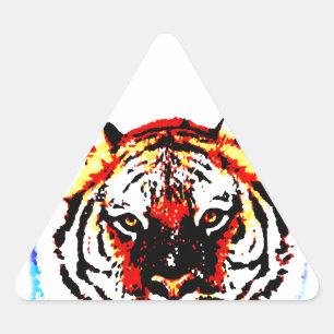 Wild Tiger Triangle Sticker