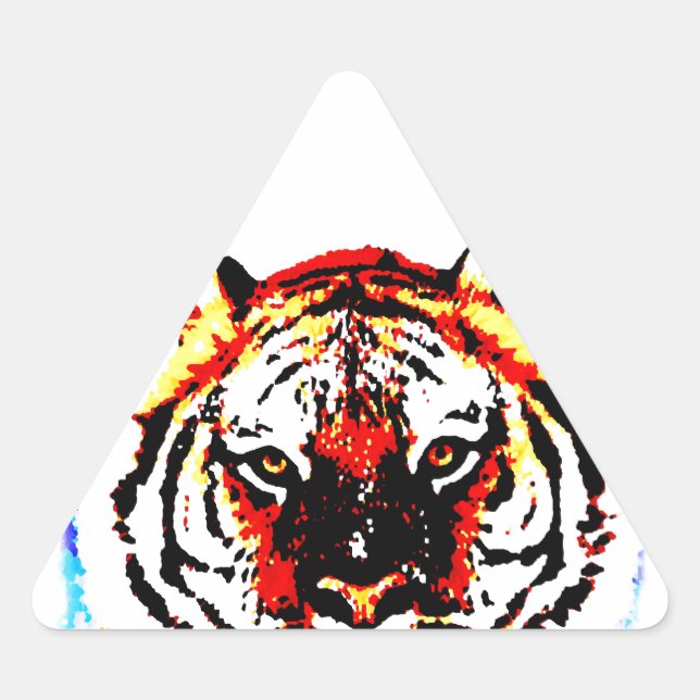 Wild Tiger Triangle Sticker (Front)