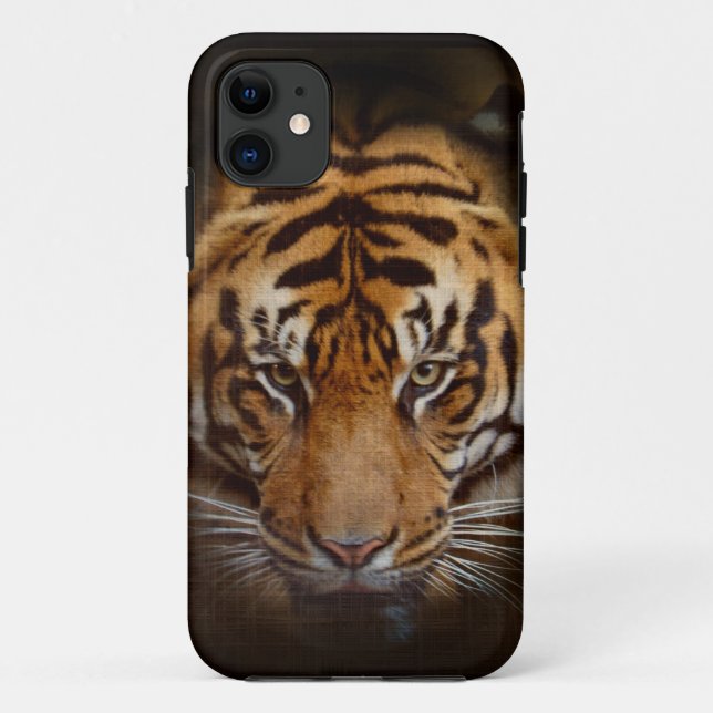 Wild Tiger Wildlife Fine Art Mobile iPhone Case (Back)