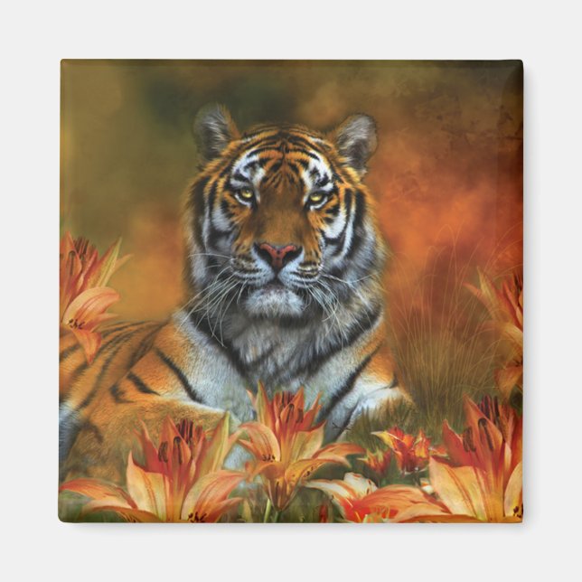 Wild Tigers Art Magnet (Front)