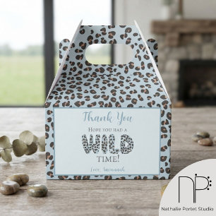 Wild Time Leopard Print Thank You Favour Box