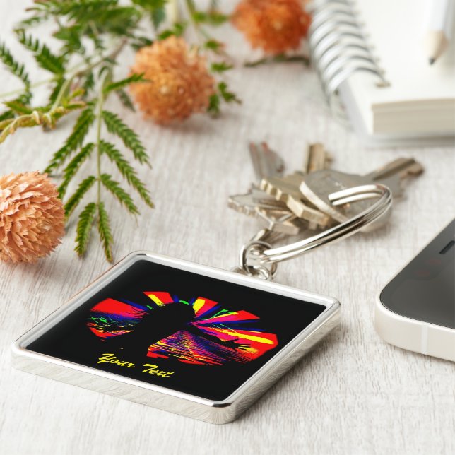 Wild Times #-Premium Square Keychain (Side)