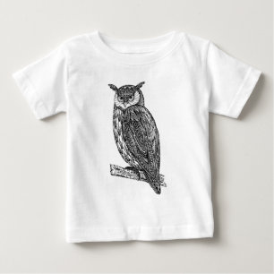 Wild Totem Animal Owl Doodle Baby T-Shirt
