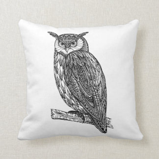 Wild Totem Animal Owl Doodle Cushion