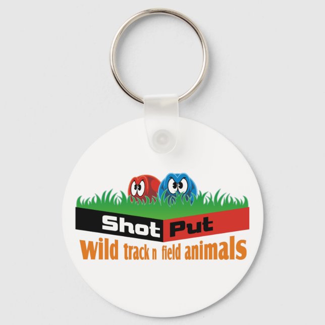 wild track and field animals key ring (Front)