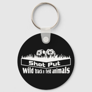 wild track and field animals key ring