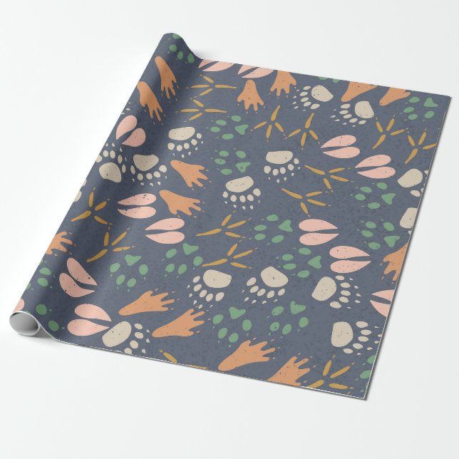 Wild Tracks Spring Wrapping Paper (Unrolled)
