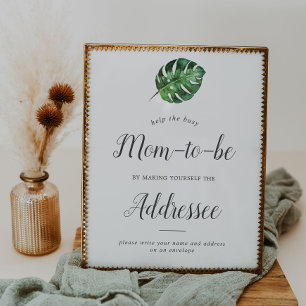 Wild Tropical Baby Shower Address an Envelope Sign