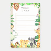 Wild Tropical Jungle Animals Numbered To Do List