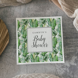 Wild Tropical Palm Baby Shower Napkins