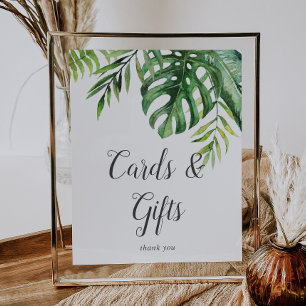 Wild Tropical Palm Cards and Gifts Sign