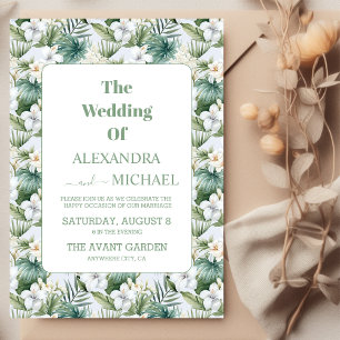 Wild Tropical Palm Casual Wedding Invitation