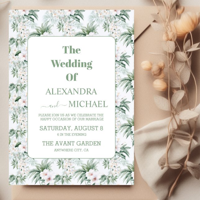 Wild Tropical Palm Casual Wedding Invitation (Creator Uploaded)