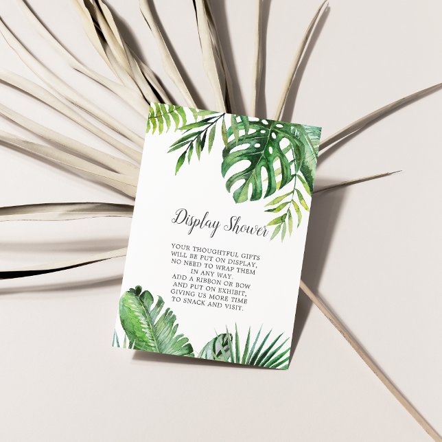 Wild Tropical Palm Display Shower Enclosure Card (Creator Uploaded)