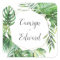 Wild Tropical Palm Geometric Wedding Envelope Seal