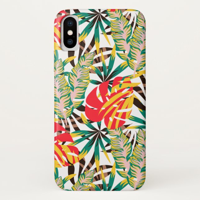Wild Tropical Palm Leaves Case-Mate iPhone Case (Back)