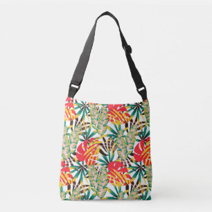 Wild Tropical Palm Leaves Crossbody Bag