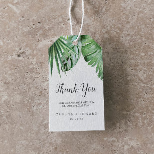Wild Tropical Palm Thank You Favour Gift Tags