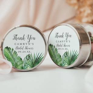 Wild Tropical Palm Thank You Favour Sticker