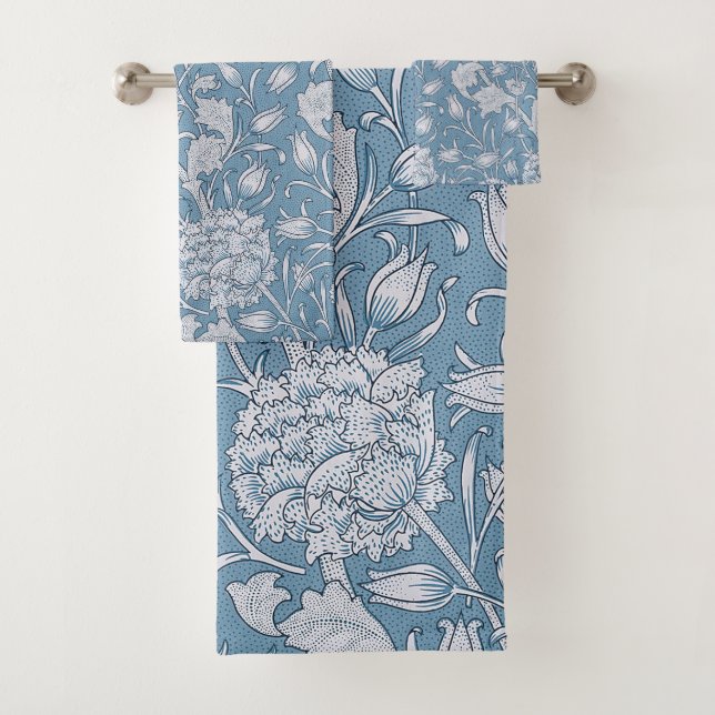 Wild Tulip by William Morris Bath Towel Set (Insitu)