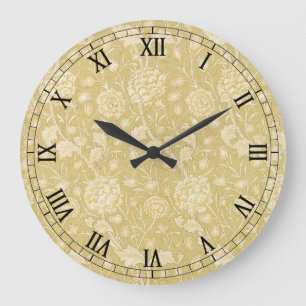 Wild Tulips by William Morris, Vintage Flowers Art Large Clock
