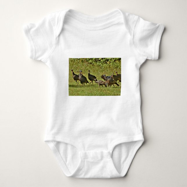Wild Turkey, Camouflage colours Baby Bodysuit (Front)