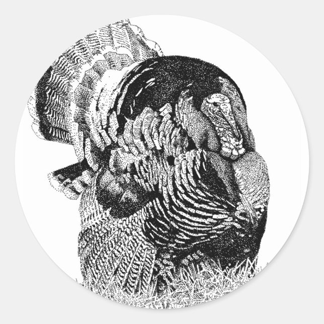 Wild Turkey Classic Round Sticker (Front)