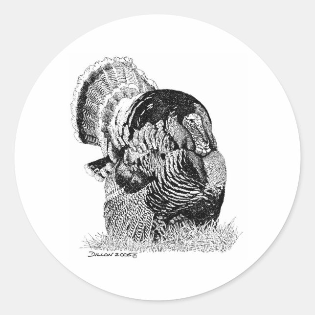 Wild Turkey Classic Round Sticker (Front)