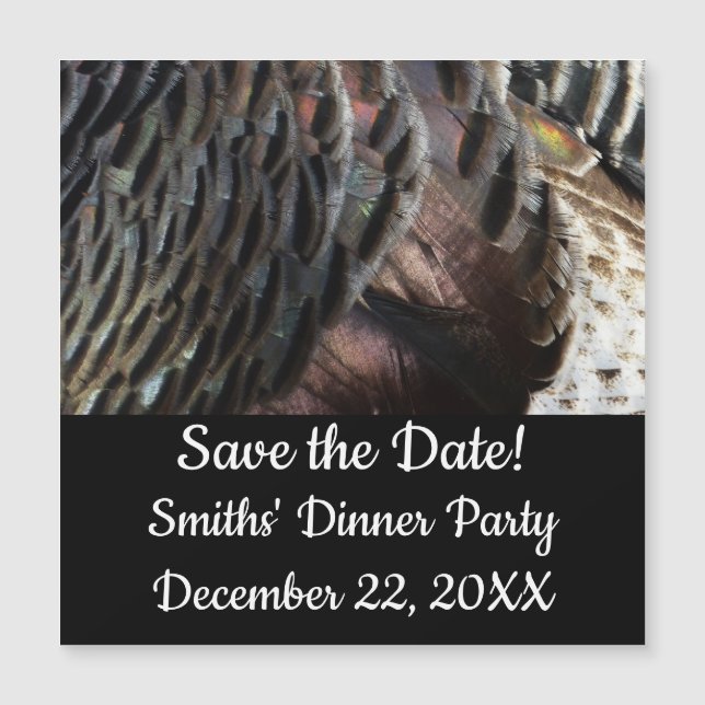 Wild Turkey Feathers I Abstract Nature Design (Front)